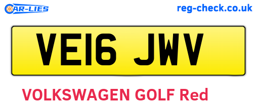 VE16JWV are the vehicle registration plates.