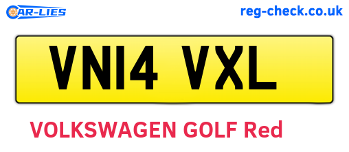 VN14VXL are the vehicle registration plates.