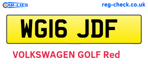 WG16JDF are the vehicle registration plates.