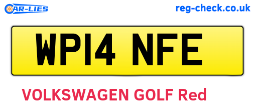 WP14NFE are the vehicle registration plates.