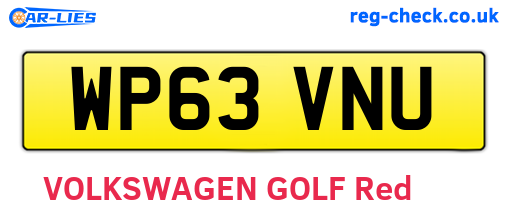 WP63VNU are the vehicle registration plates.