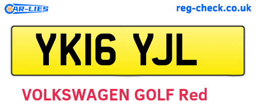 YK16YJL are the vehicle registration plates.