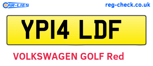YP14LDF are the vehicle registration plates.