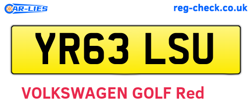 YR63LSU are the vehicle registration plates.