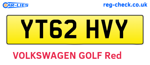 YT62HVY are the vehicle registration plates.