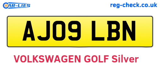 AJ09LBN are the vehicle registration plates.
