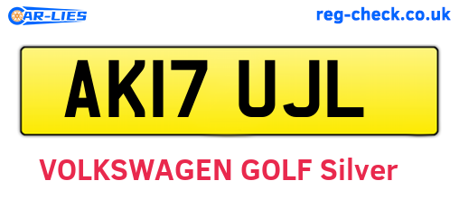 AK17UJL are the vehicle registration plates.