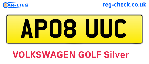 AP08UUC are the vehicle registration plates.