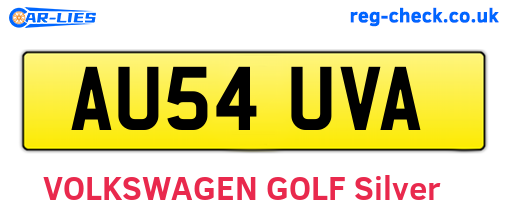 AU54UVA are the vehicle registration plates.