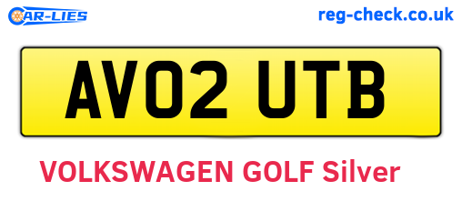 AV02UTB are the vehicle registration plates.