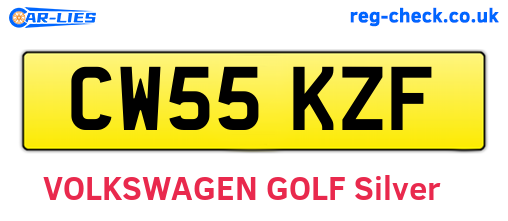 CW55KZF are the vehicle registration plates.