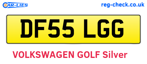 DF55LGG are the vehicle registration plates.