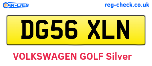 DG56XLN are the vehicle registration plates.