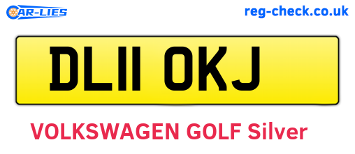 DL11OKJ are the vehicle registration plates.