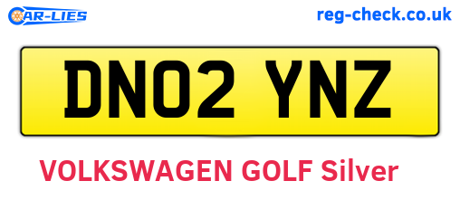 DN02YNZ are the vehicle registration plates.