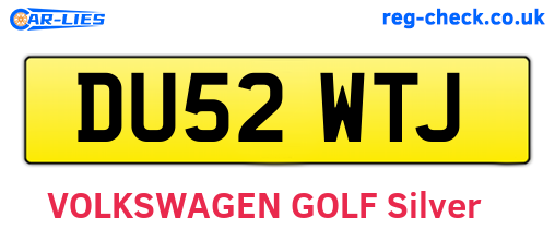 DU52WTJ are the vehicle registration plates.