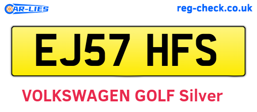 EJ57HFS are the vehicle registration plates.
