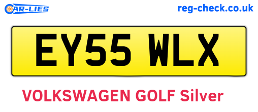 EY55WLX are the vehicle registration plates.