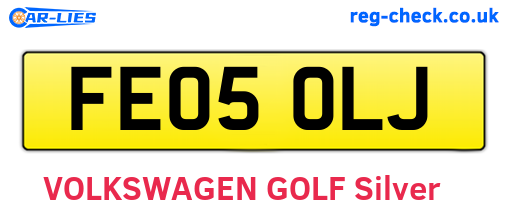 FE05OLJ are the vehicle registration plates.