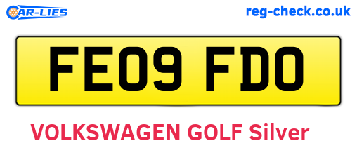 FE09FDO are the vehicle registration plates.