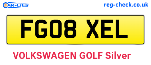 FG08XEL are the vehicle registration plates.