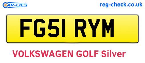 FG51RYM are the vehicle registration plates.