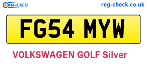 FG54MYW are the vehicle registration plates.