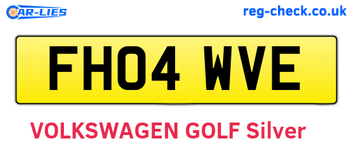 FH04WVE are the vehicle registration plates.