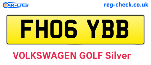 FH06YBB are the vehicle registration plates.