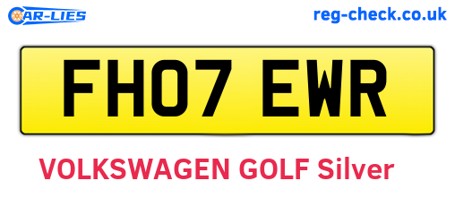 FH07EWR are the vehicle registration plates.