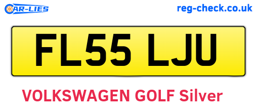 FL55LJU are the vehicle registration plates.