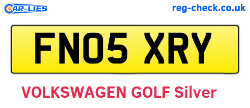 FN05XRY are the vehicle registration plates.