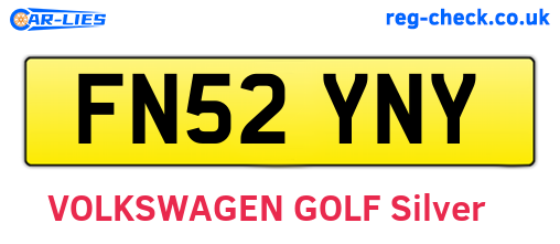 FN52YNY are the vehicle registration plates.