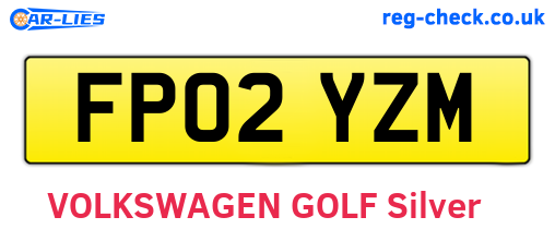 FP02YZM are the vehicle registration plates.