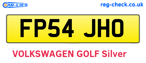 FP54JHO are the vehicle registration plates.