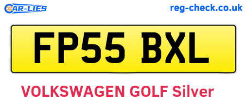 FP55BXL are the vehicle registration plates.