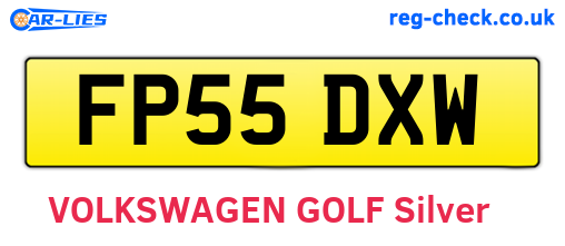 FP55DXW are the vehicle registration plates.