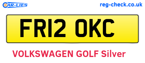 FR12OKC are the vehicle registration plates.