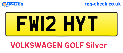 FW12HYT are the vehicle registration plates.