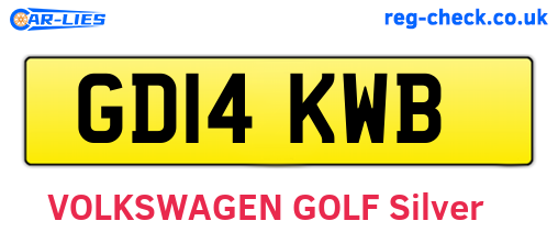 GD14KWB are the vehicle registration plates.