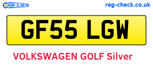 GF55LGW are the vehicle registration plates.