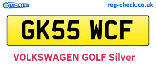 GK55WCF are the vehicle registration plates.