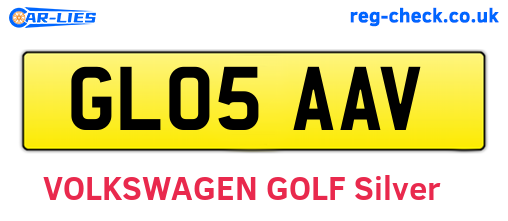 GL05AAV are the vehicle registration plates.