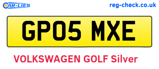 GP05MXE are the vehicle registration plates.