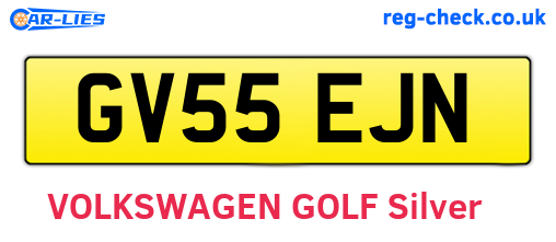 GV55EJN are the vehicle registration plates.