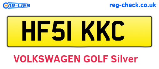 HF51KKC are the vehicle registration plates.