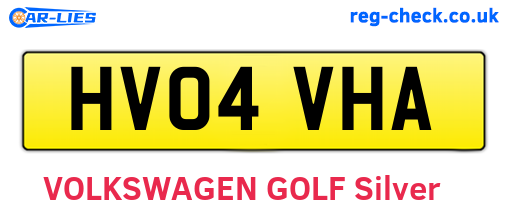 HV04VHA are the vehicle registration plates.