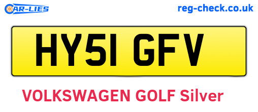 HY51GFV are the vehicle registration plates.