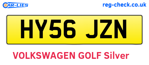 HY56JZN are the vehicle registration plates.