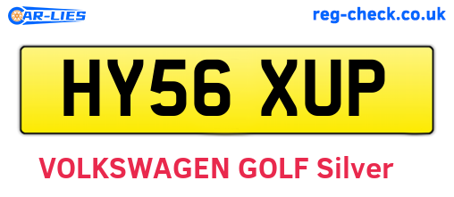 HY56XUP are the vehicle registration plates.